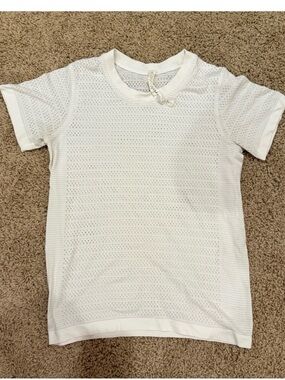 lululemon athletica White Short Sleeve Eyelet Tee